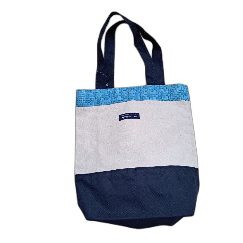 Vineyard Vines Canvas Shopping Travel Tote Blue Natixis Medium